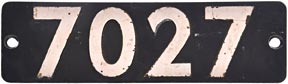 Locomotive Smokebox Numberplate, 7027, Thornbury Castle