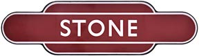 Totem Station Sign, STONE. BR(M)