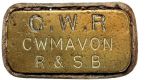 Sale 280, Lot 32, GWR Cwmavon R&SB  (Plate)