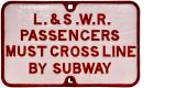 Sale 295, Lot 43, LSWR Cross By Subway
